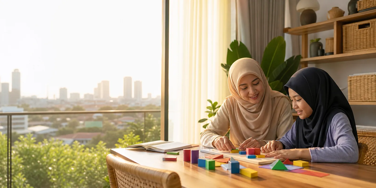 Ilustrasi kegiatan homeschooling Pekanbaru dengan pendampingan belajar personal