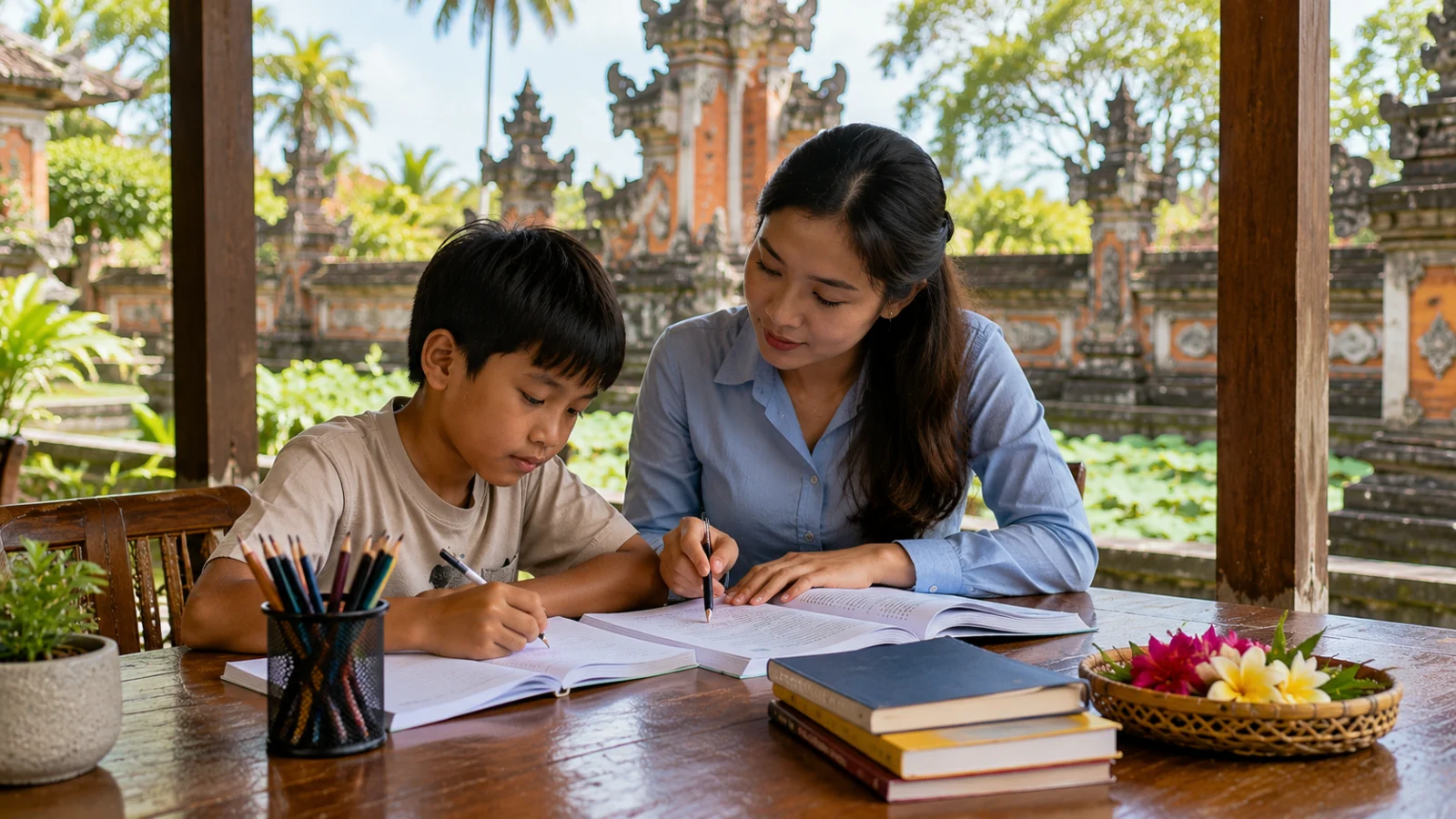 Ilustrasi kegiatan homeschooling Singaraja dengan pendampingan belajar personal