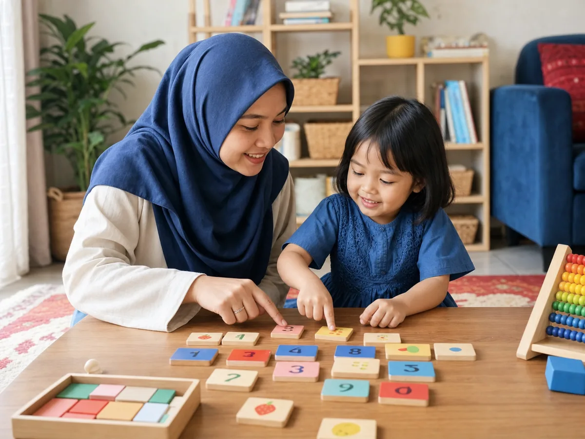 Ilustrasi kegiatan homeschooling jenjang TK