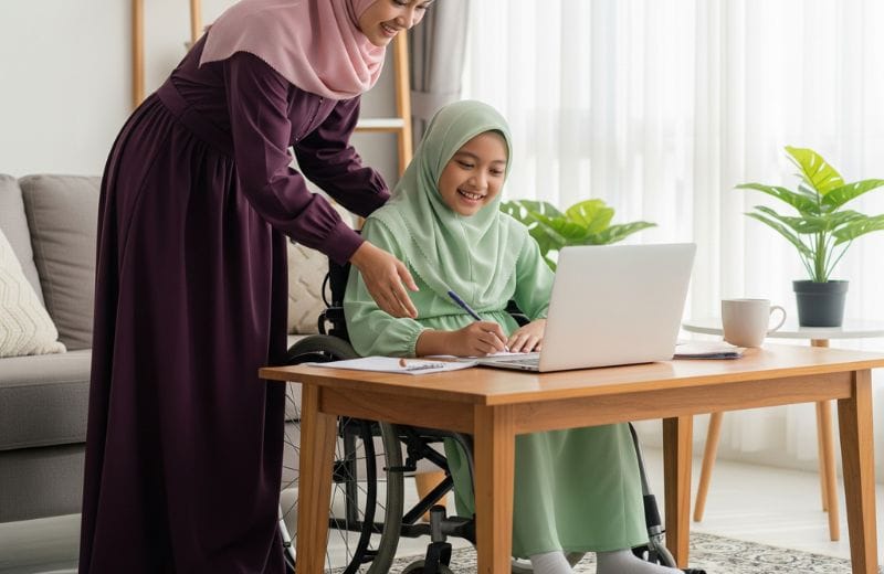 ujian sekolah di rumah Malang
