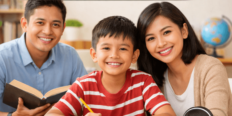 apakah anak bisa sekolah dari rumah di Surabaya