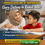 Homeschooling Sriwijaya Edu di Samarinda dengan guru datang ke rumah, anak belajar bersama tutor secara fleksibel dengan sistem home visit