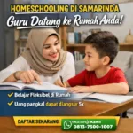 Homeschooling Sriwijaya Edu di Samarinda dengan guru datang ke rumah, anak belajar bersama tutor secara fleksibel dengan sistem home visit