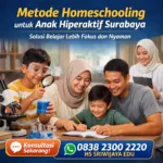 metode homeschooling yang cocok untuk anak hiperaktif Surabaya