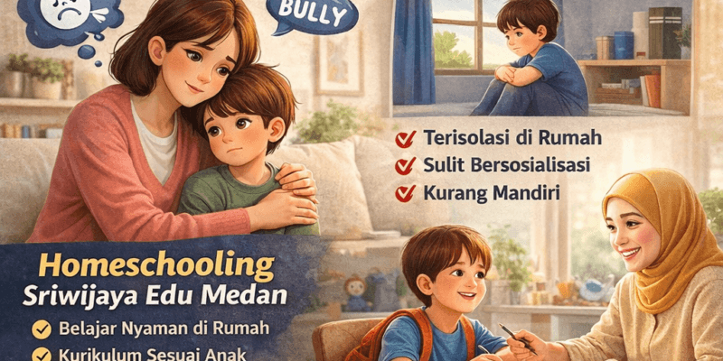 Anak tidak bersekolah karena orang tua terlalu protektif, solusi homeschooling Sriwijaya Edu Medan