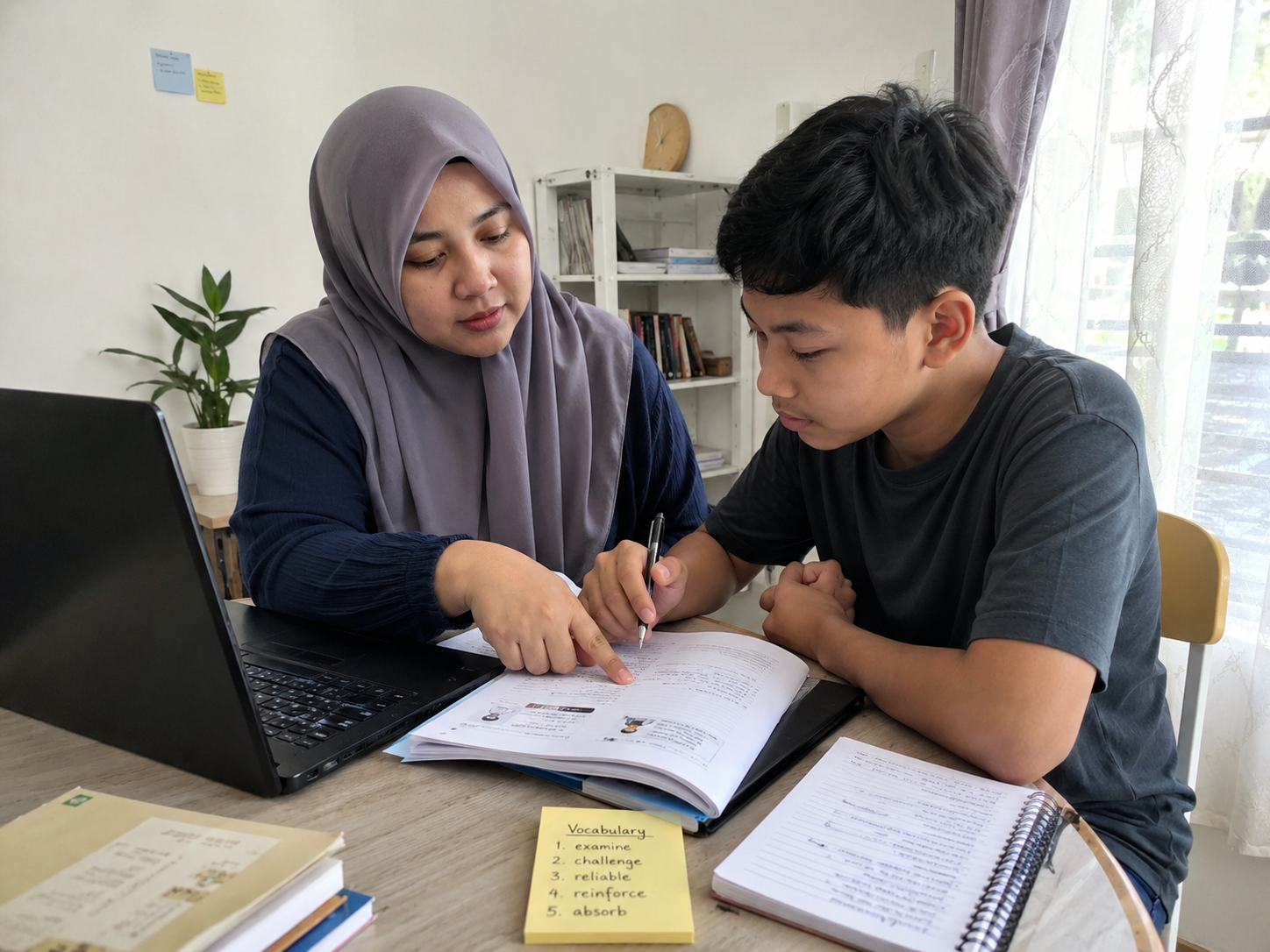 Siswa homeschooling Balikpapan Kota belajar bahasa Inggris bersama guru HS Sriwijaya Edu