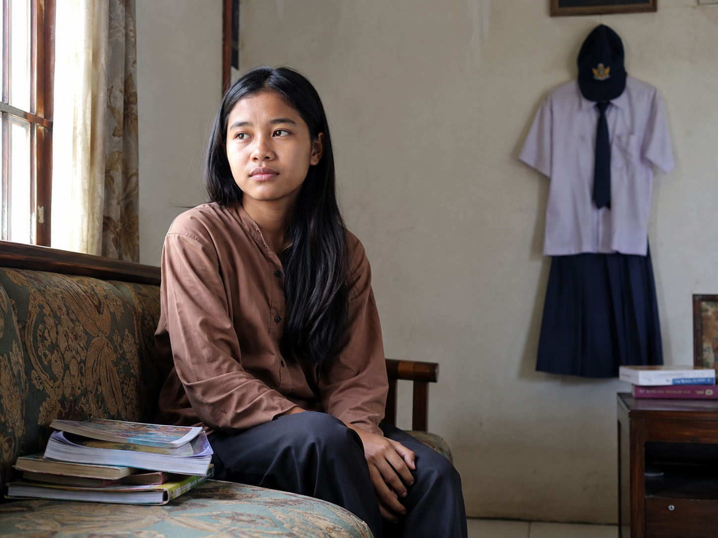 Anak melanjutkan belajar dari rumah di Malang