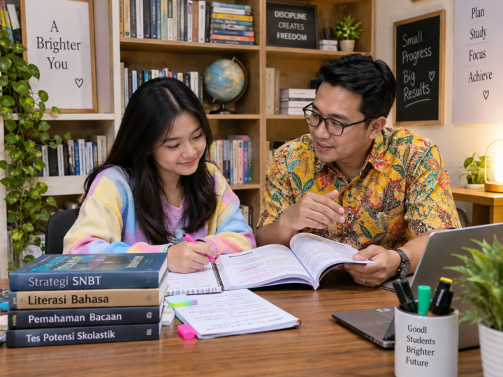 Tutor Homeschooling Sriwijaya Edu Samarinda mendampingi siswa belajar materi penalaran dan literasi.
